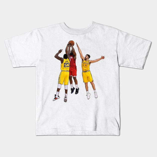 Houston Rockets’ James Harden Golden State Game Winner Kids T-Shirt by ActualFactual